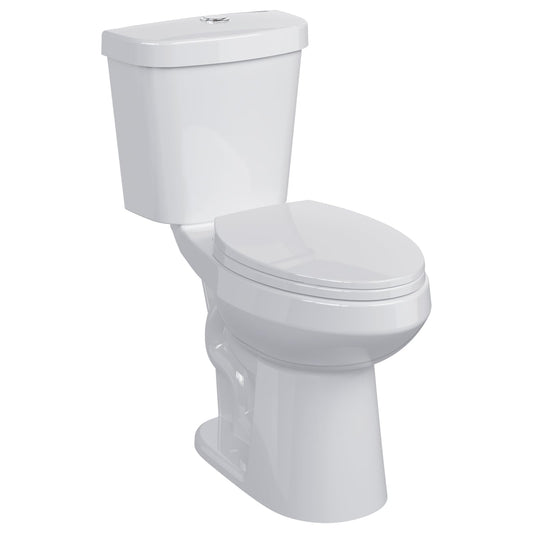 Garvee Two Piece Toilet for Bathrooms 19 Inch Extra Elongated Toilet Bowl Soft Close Seat Single Flush