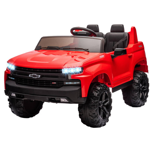 Garvee 24V Chevrolet Silverado 2 Seater Kids Ride On Truck/ Licensed Electric Car w/Remote/ LED Lights/ Suspension / Storage/ Electric ride on with versatile usage scenarios