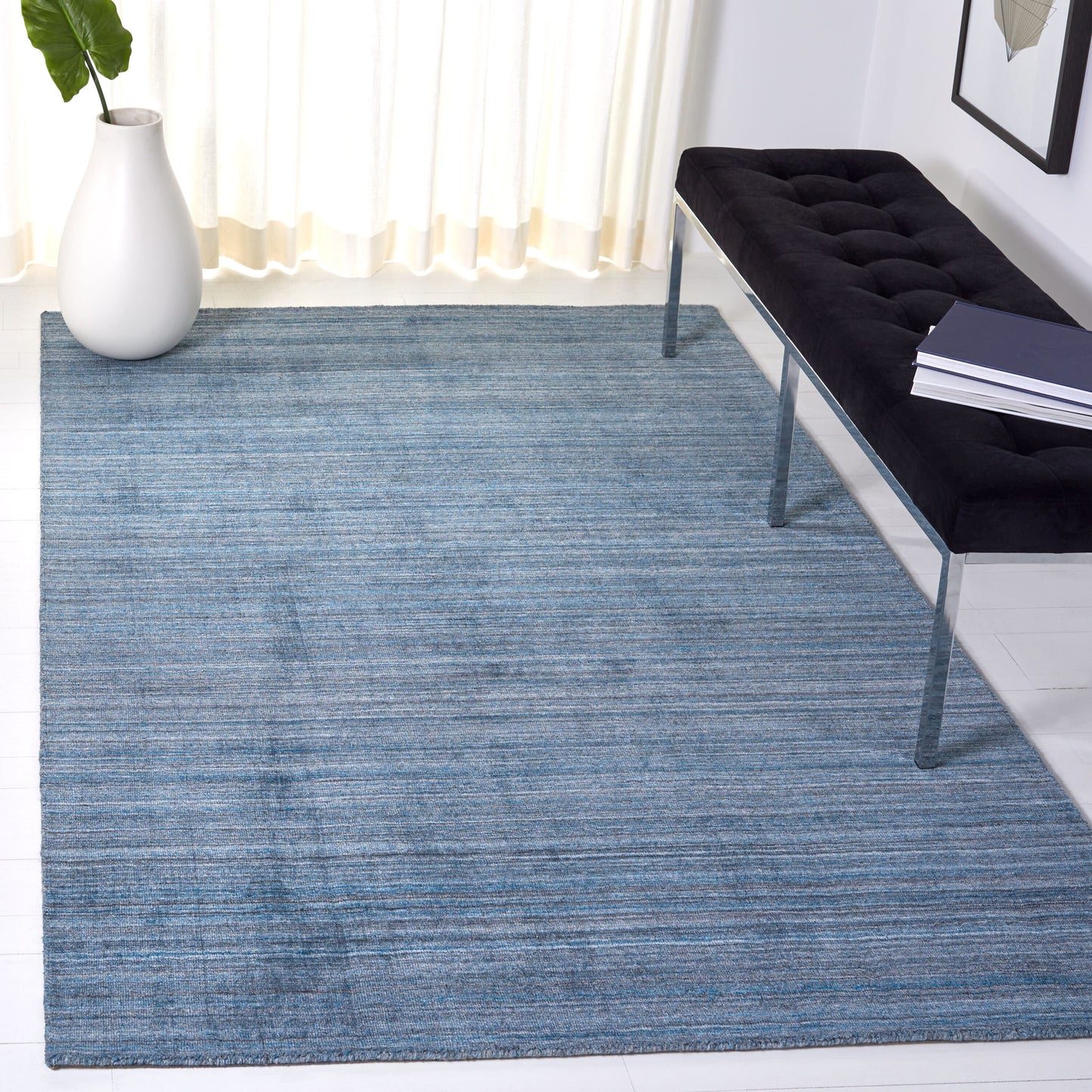 Safavieh  Mirage 176 Teal/Blue Solid / Tonal 5ft x 8ft Medium Rectangle Rug