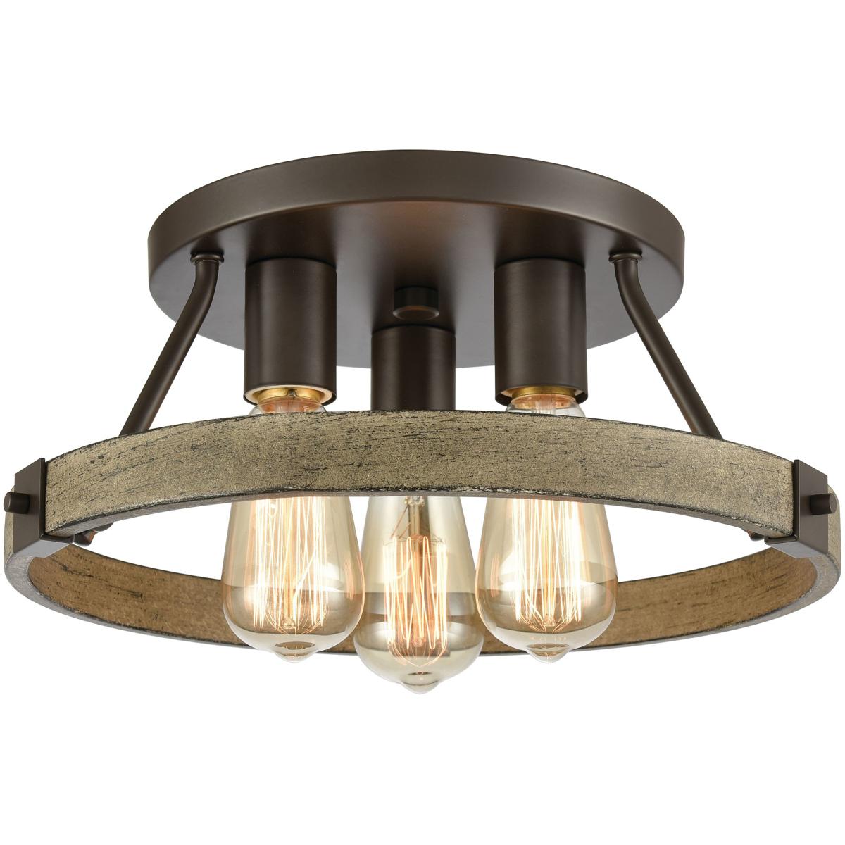 Atlas Lighting and Home  CL11918-BZ Transitions Semi-Flush Mount Oil Rubbed Bronze with Aspen