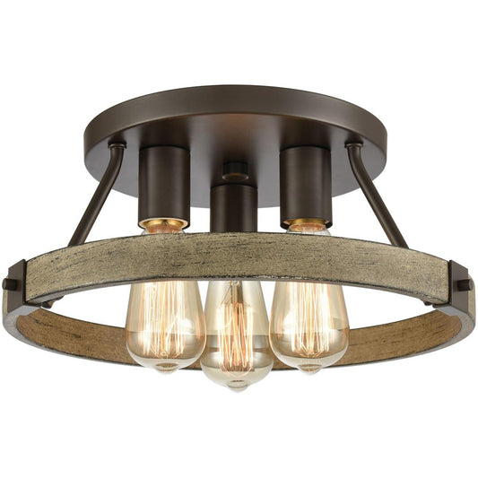 Atlas Lighting and Home  CL11918-BZ Transitions Semi-Flush Mount Oil Rubbed Bronze with Aspen