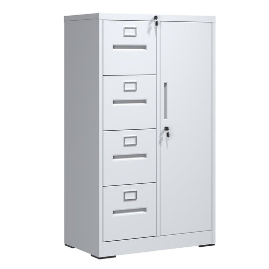 EXTRAUP File Cabinet White 4 -Drawer 29.92-in File Cabinet