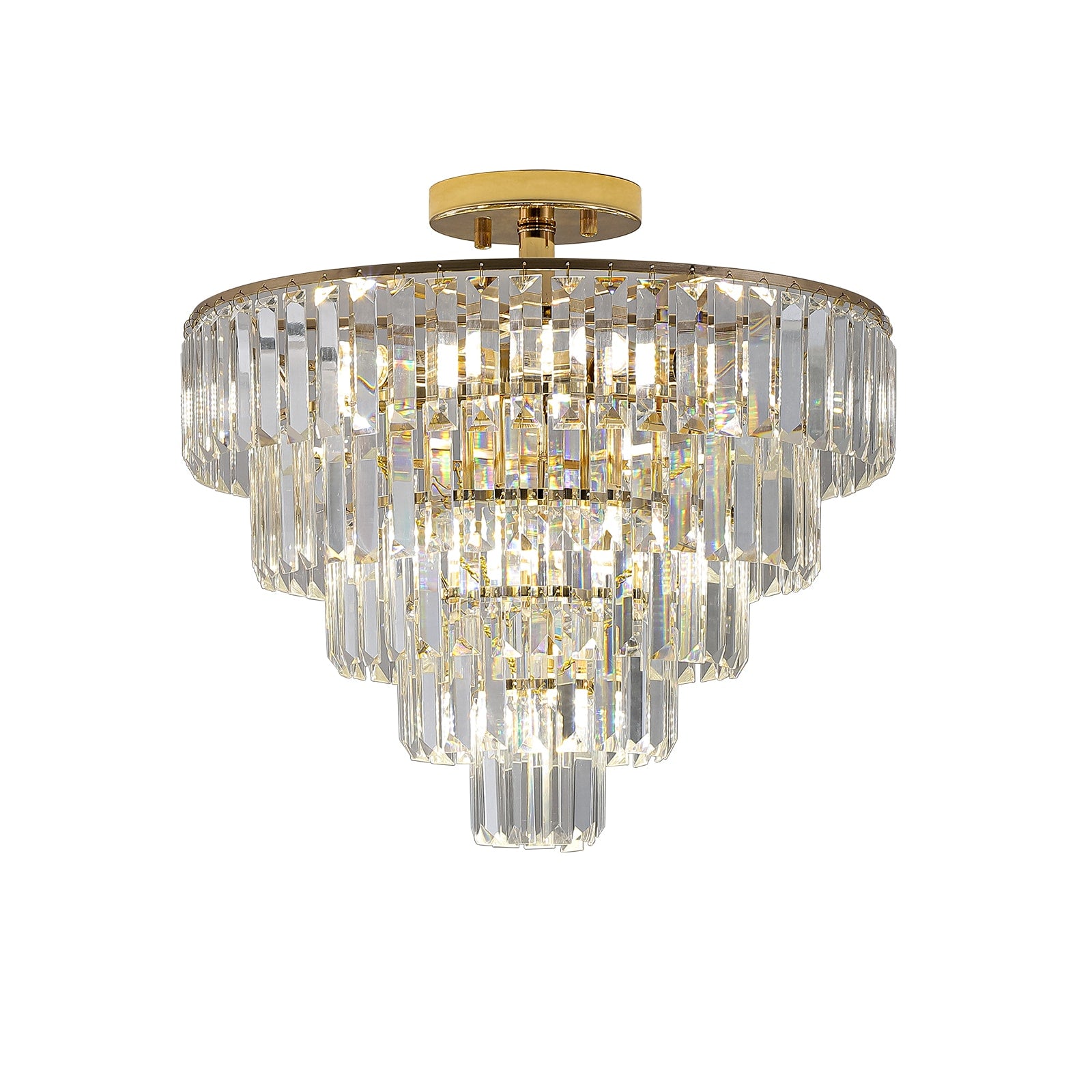 Poinic 10 -Light 19.7-in Gold Flush Mount Light