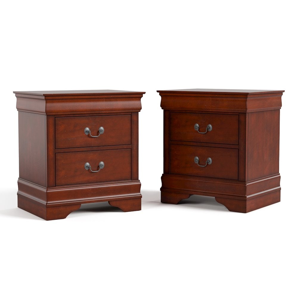 Furniture of America Arabella Wood 2 Drawer Nightstands Set of 2