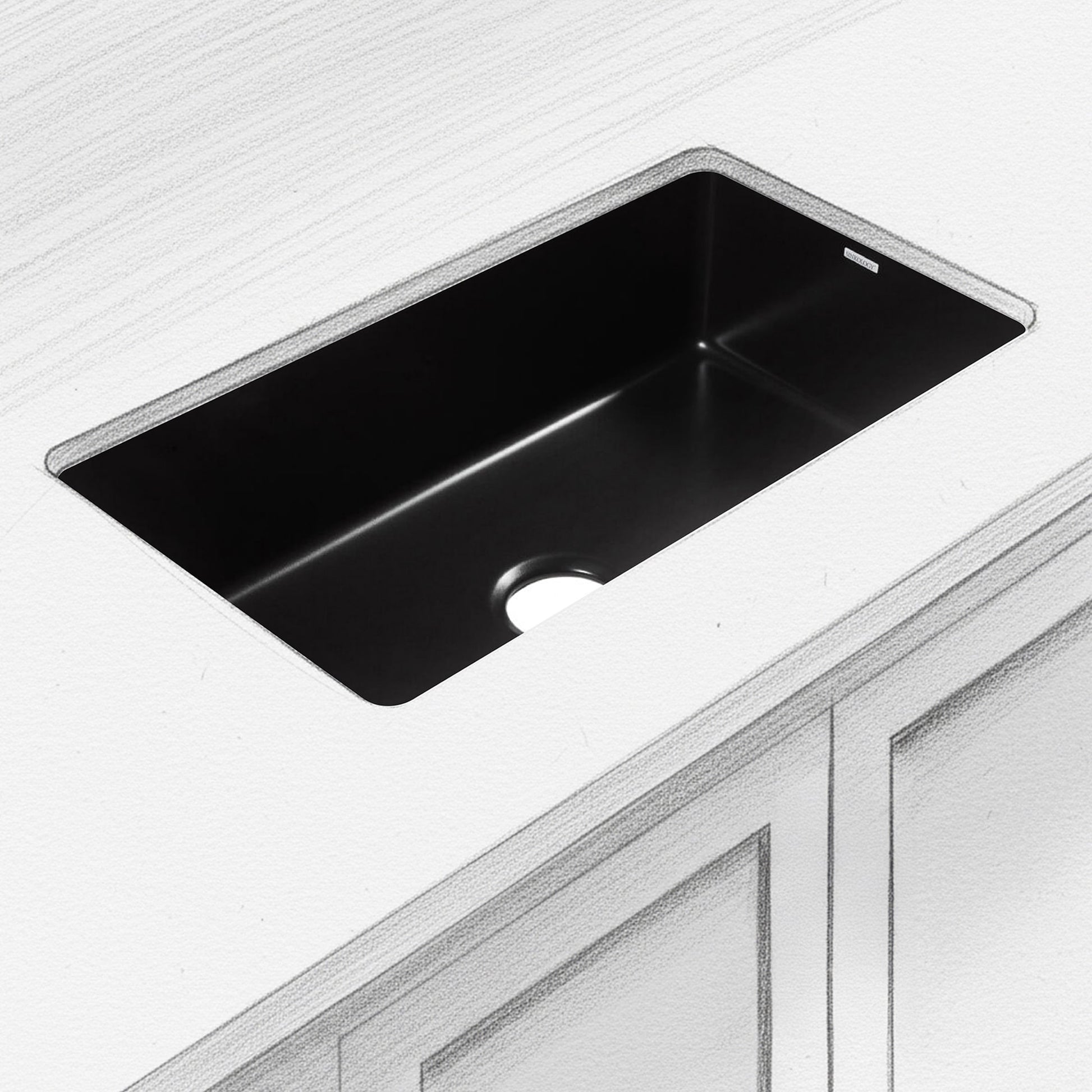 SINKOLOGY Eden Undermount 31.25-in x 18-in Fireclay Single bowl Kitchen Sink