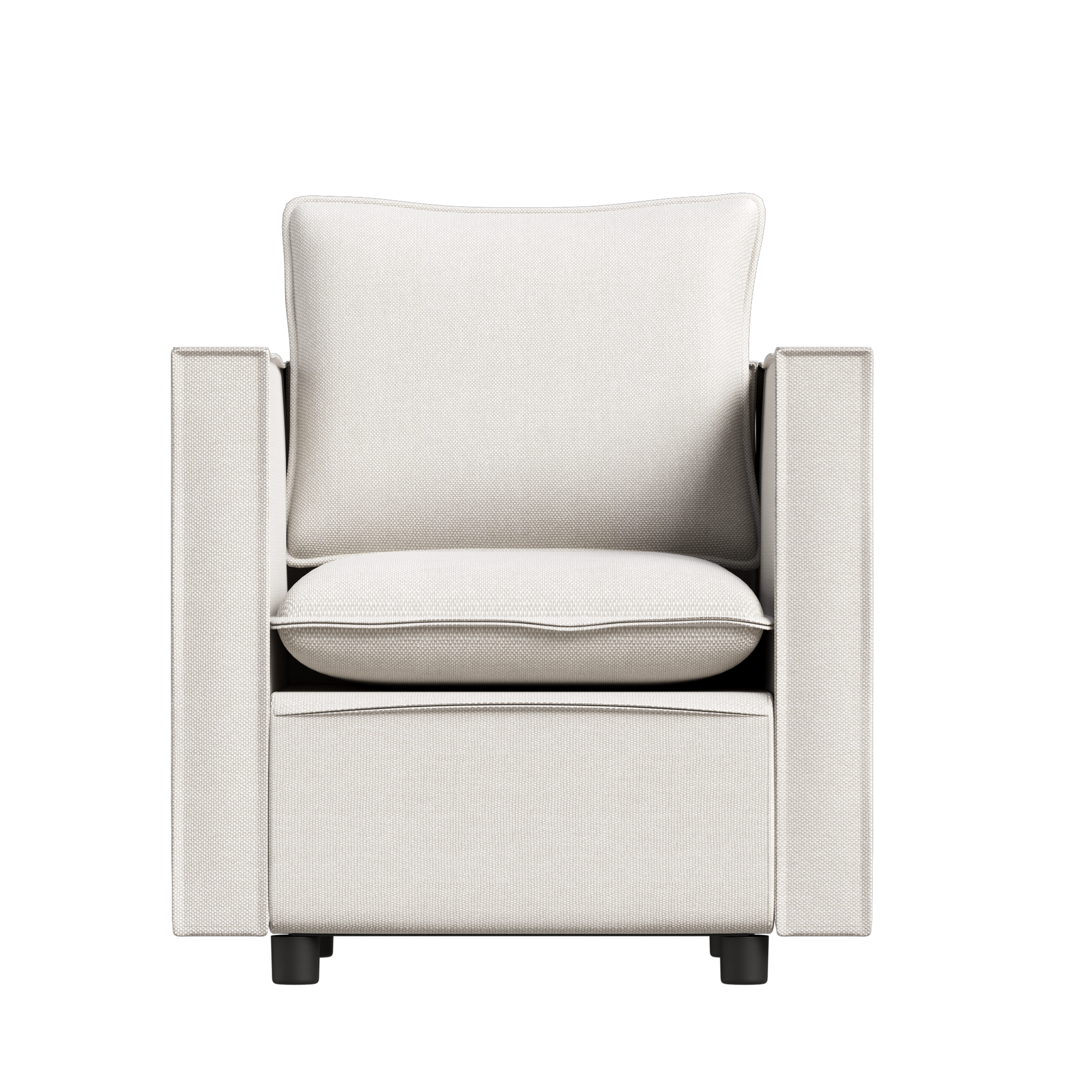 Clihome 25.2-in W Modern Beige Linen Accent Armchair