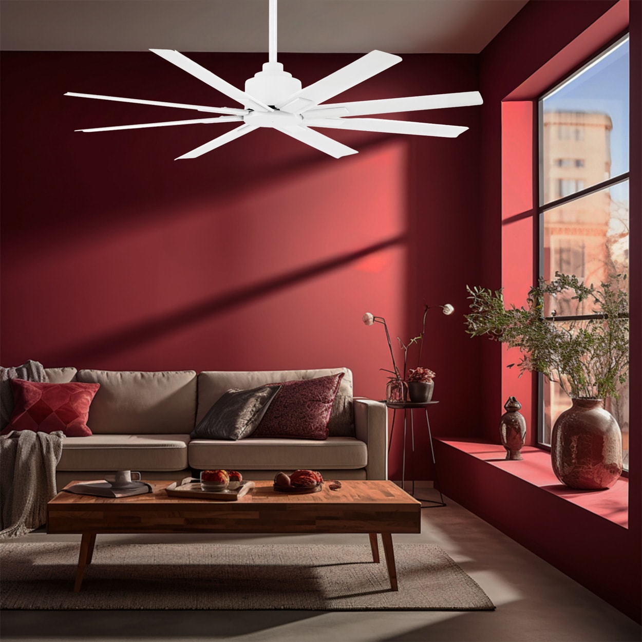 Minka Aire Xtreme H2O 52-in Flat White with Flat White Blades Uncovered Outdoor Ceiling Fan Without Light 8 -Blade