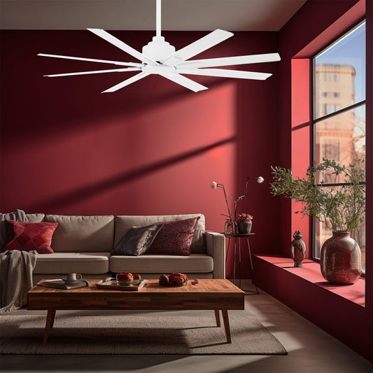 Minka Aire Xtreme H2O 52-in Flat White with Flat White Blades Uncovered Outdoor Ceiling Fan Without Light 8 -Blade
