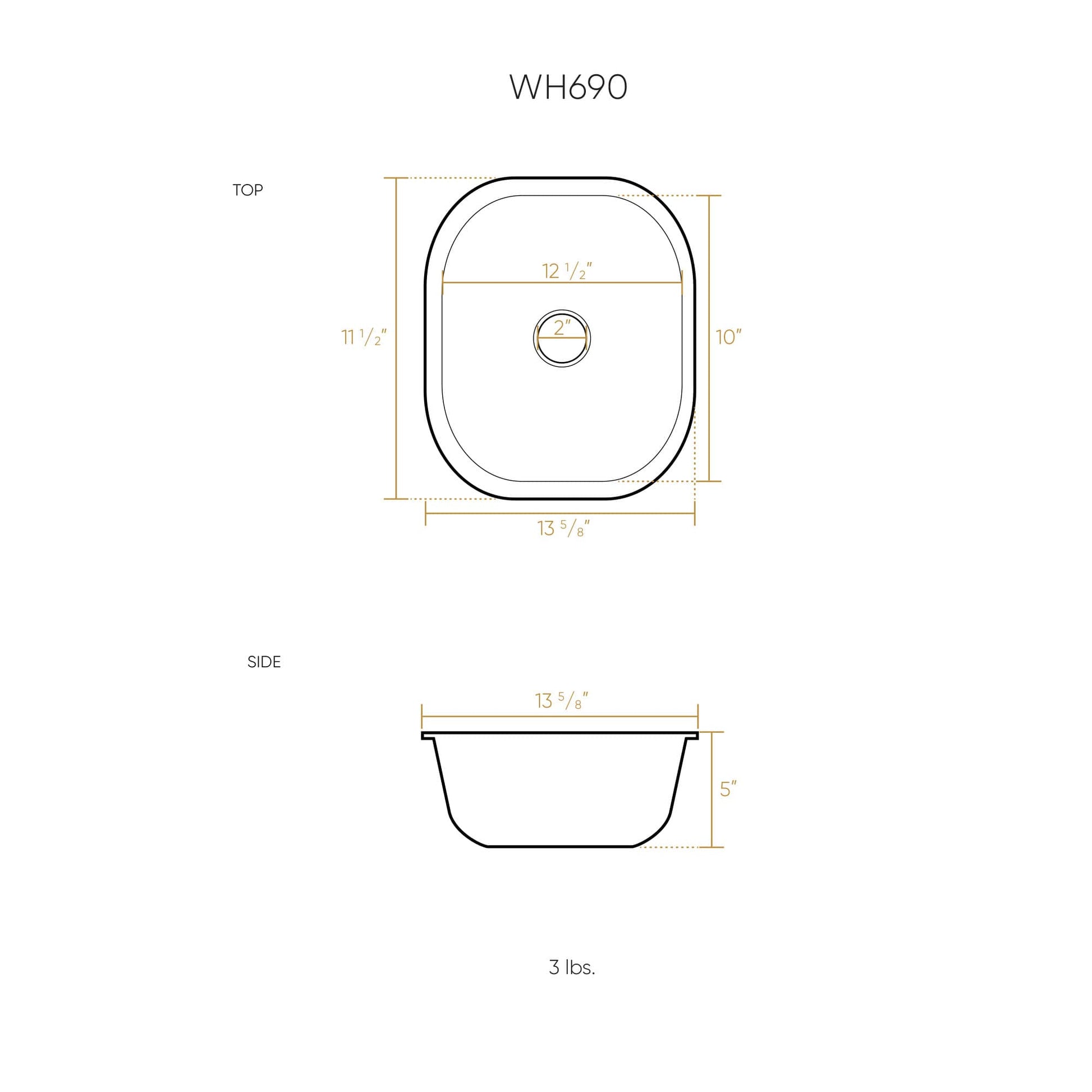 Whitehaus Collection Rectangular Undermount Entertainment/Prep Sink with a Hammered Texture Surface