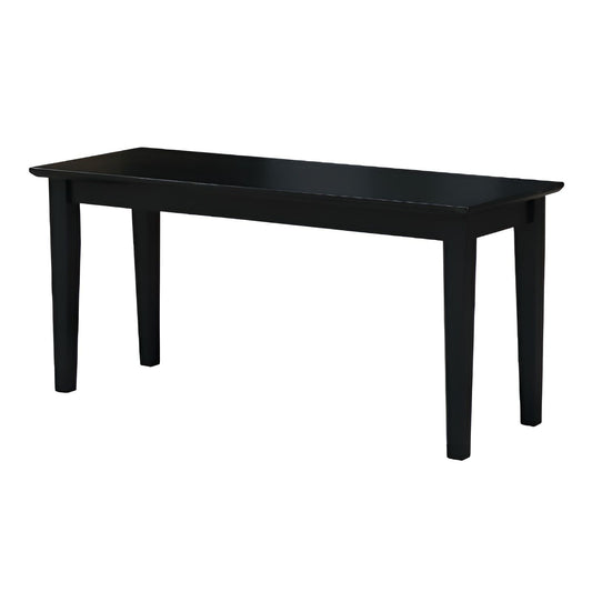 Slickblue Black Wooden Finish Shaker Style Bedroom Bench Multi-Use Seating for Entryway Hallway or Bedroom