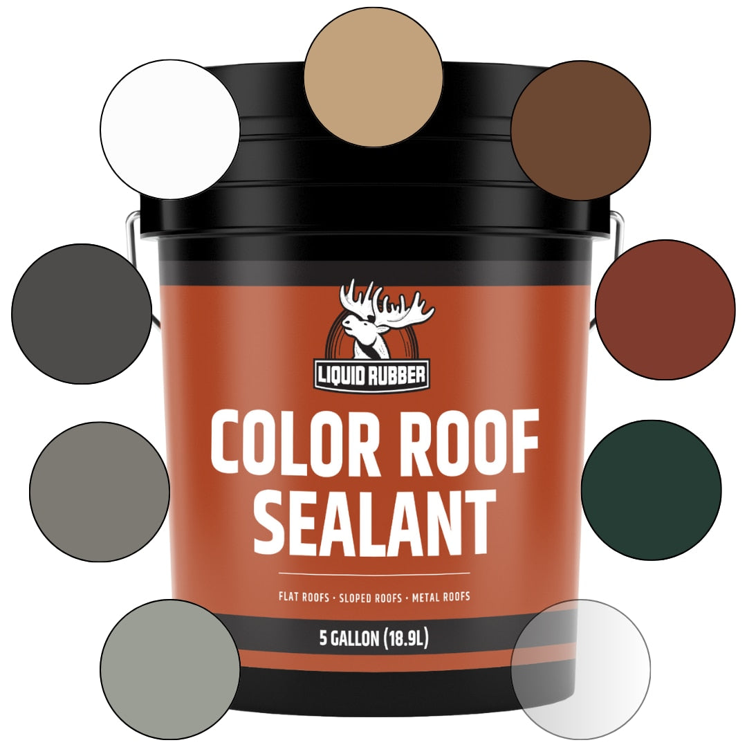 Liquid Rubber Color Sealant Barn Red Flat Solid Water-based Mildew Resistant Mold Resistant Interior/Exterior Waterproofer ( 5-gallon )
