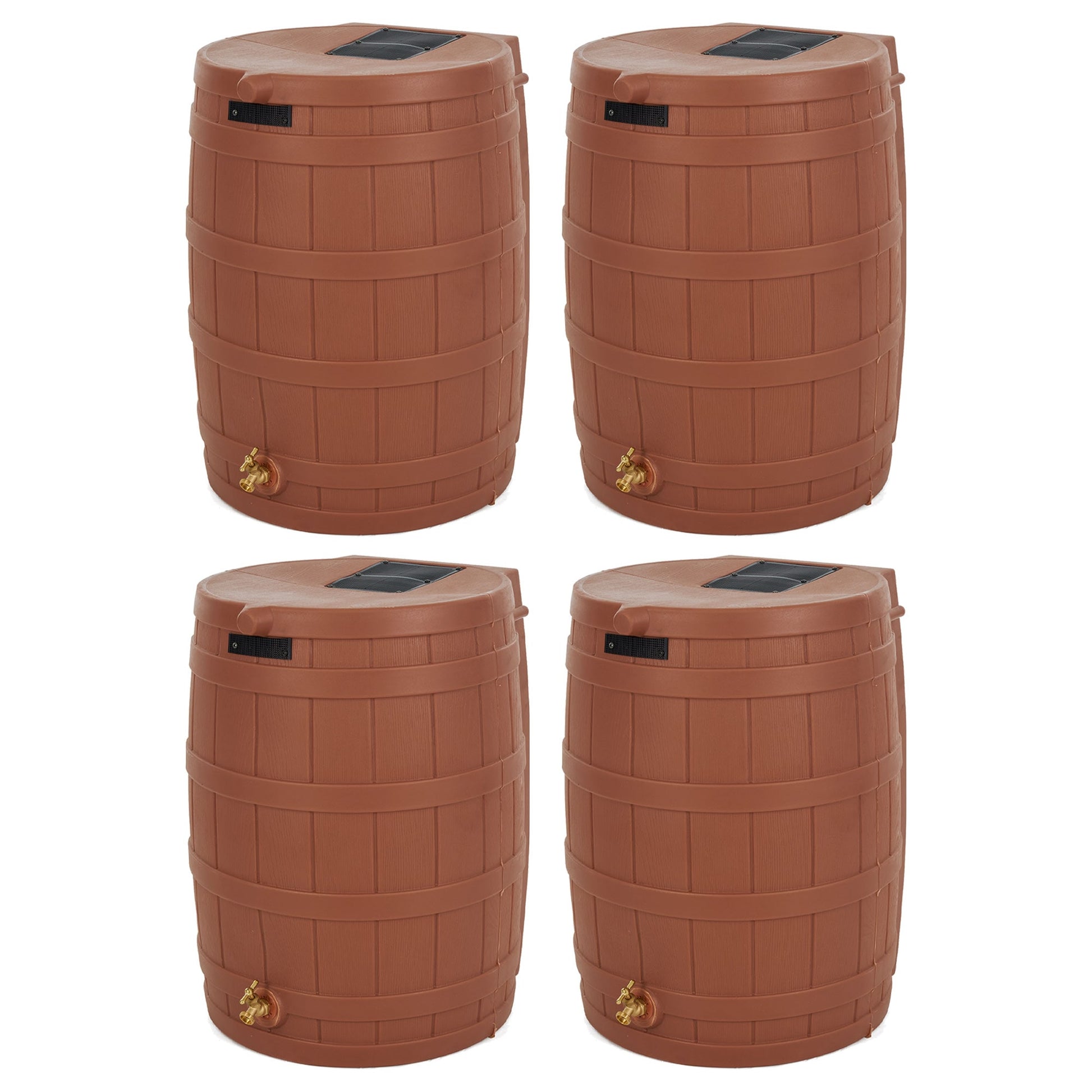 Good Ideas  Rain Wizard Storage 50 Gallon Rain Barrel Terra Cotta (4 Pack)
