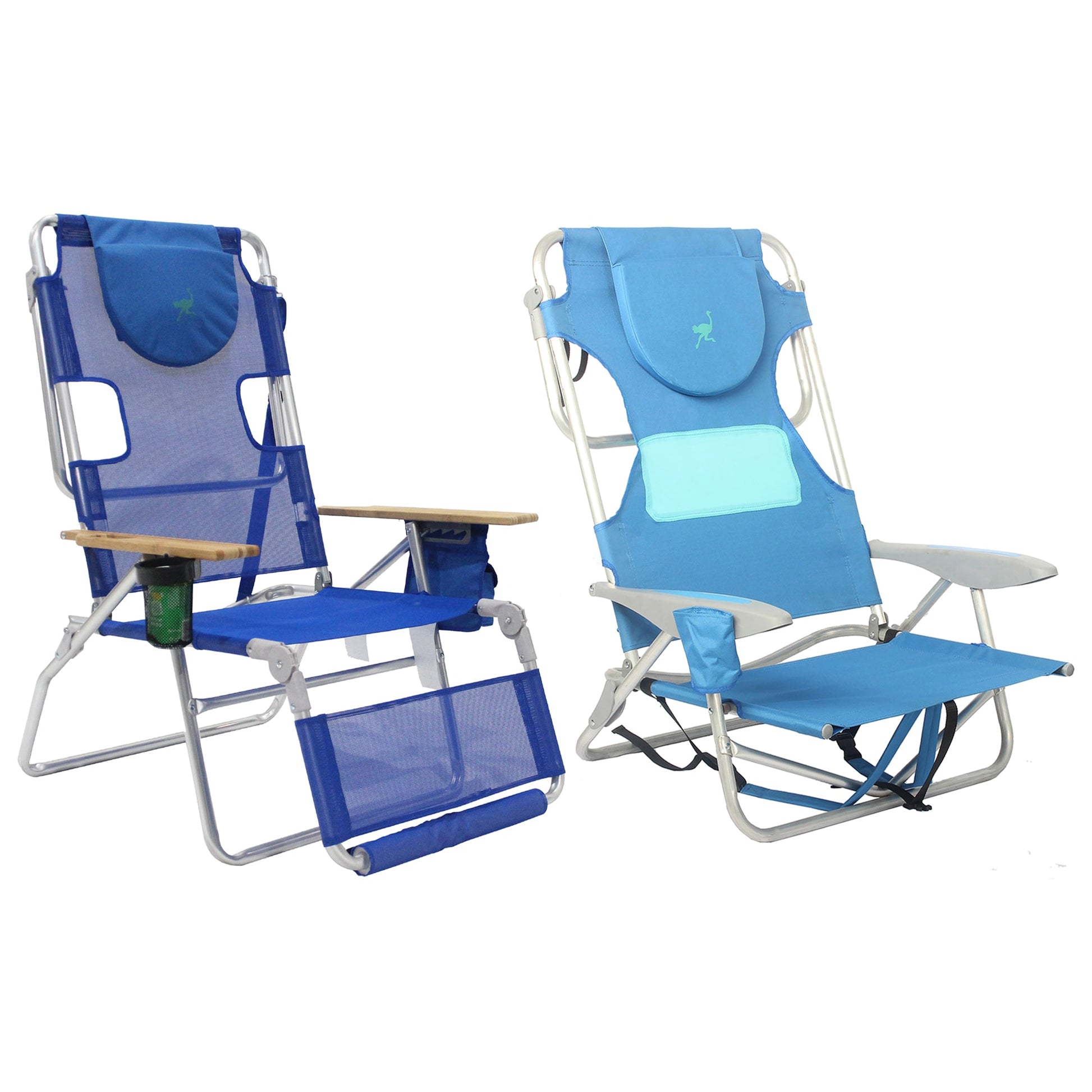 Ostrich  Altitude 3N1 Chair and Ladies Comfort On Your Back Beach Chair Blue
