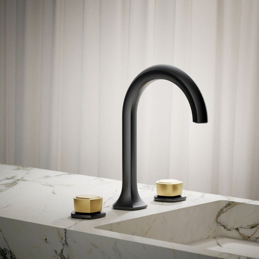 KOHLER MatteBlackBrushedModerneBrass Bathroom Sink Faucet Handle 2 -Pack