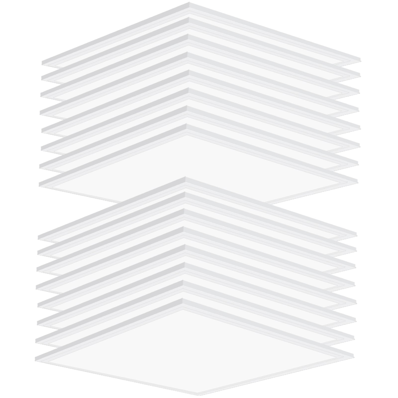 Bieuoram 16 Pack of 2ft x 2ft 5800 Lumens Integrated LED Panel Light 5000K White