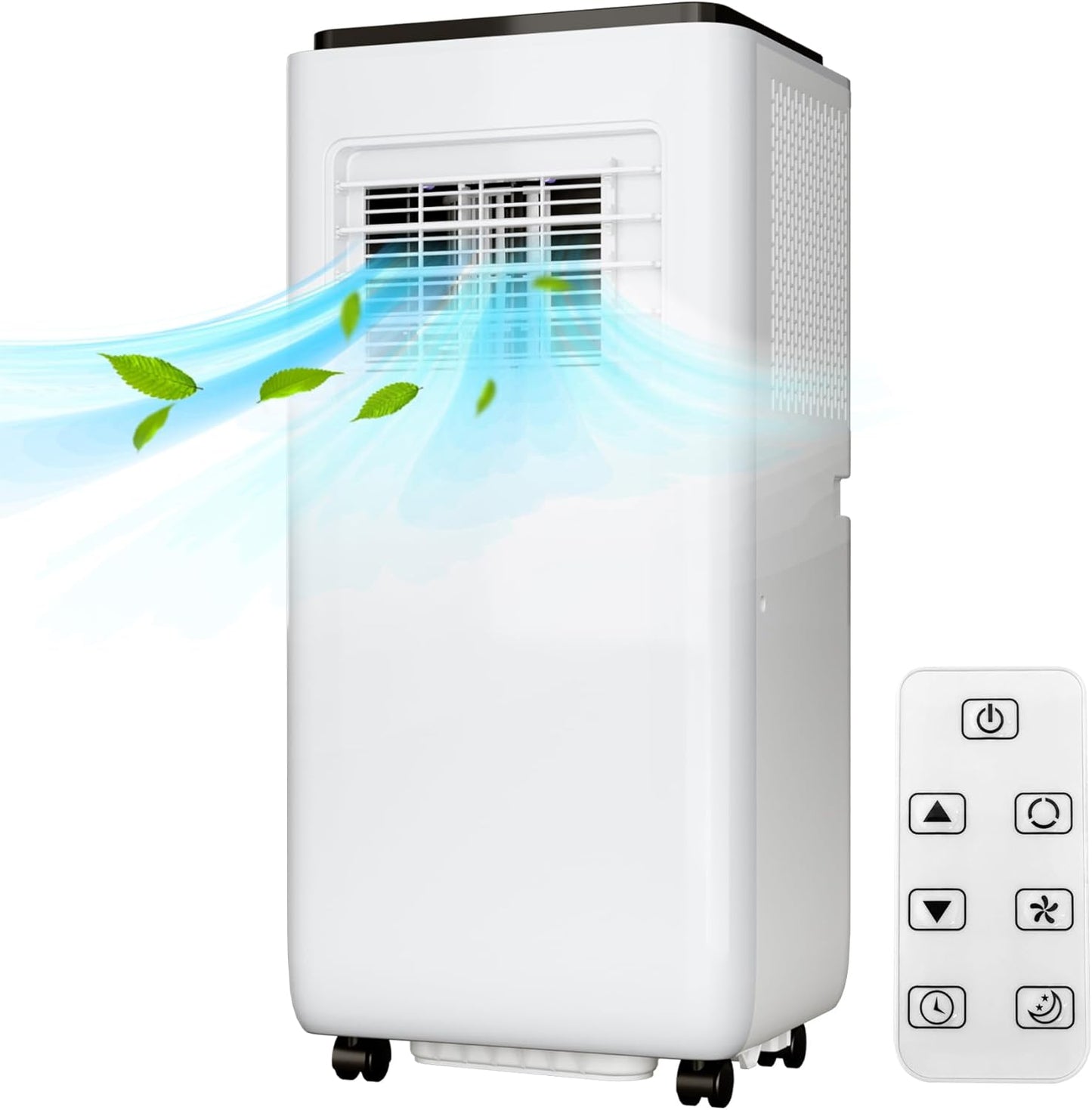 WhizMax Portable Air Conditioner - 8000 BTU Cooling - Cools 350 Sq Ft - Easy Installation - 360 Wheels
