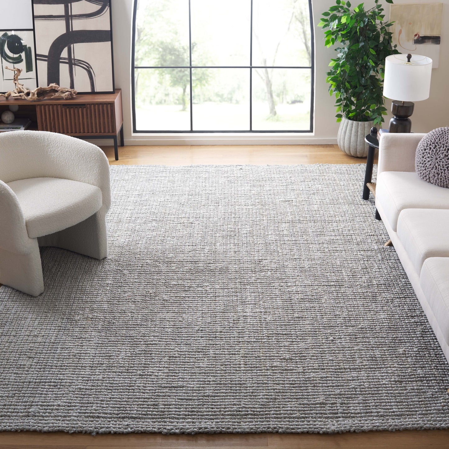 Safavieh  Nf730 Gray Solid / Tonal 6ft x 9ft Medium Rectangle Rug