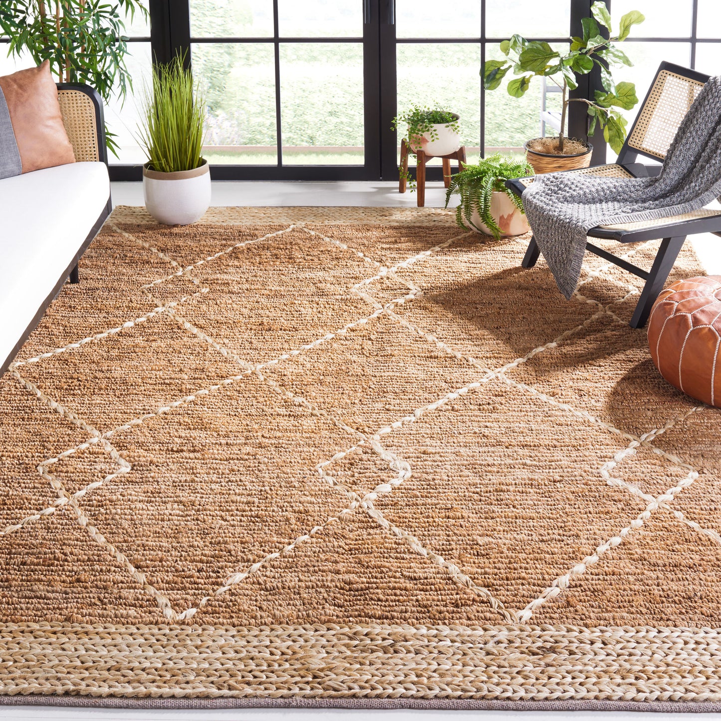 Safavieh  Natural Fiber 952 Natural/Ivory Bohemian 8ft x 10ft Large Rectangle Rug