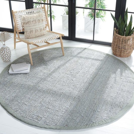 Safavieh  Nf730 Gray Solid / Tonal 7ft x 7ft Round Rug