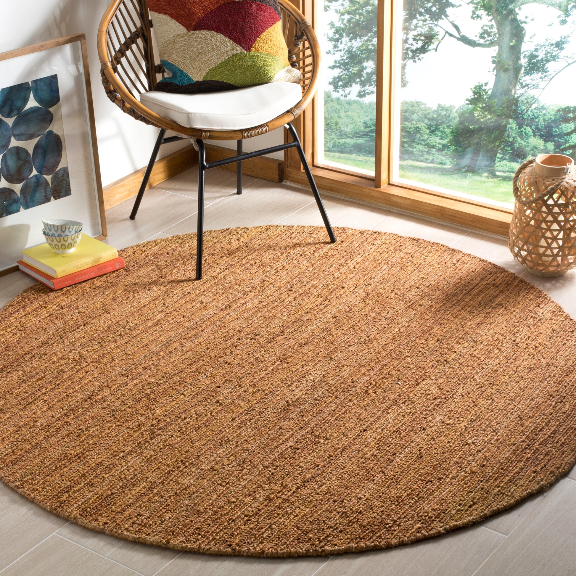 Safavieh  Org114 Gold Solid / Tonal 6ft x 6ft Round Rug