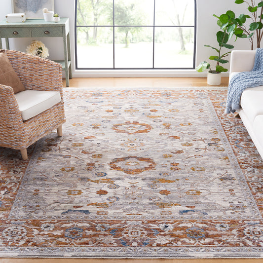 Safavieh Heirloom  724A Ivory Grey/Rust 8 x 10 Area rug
