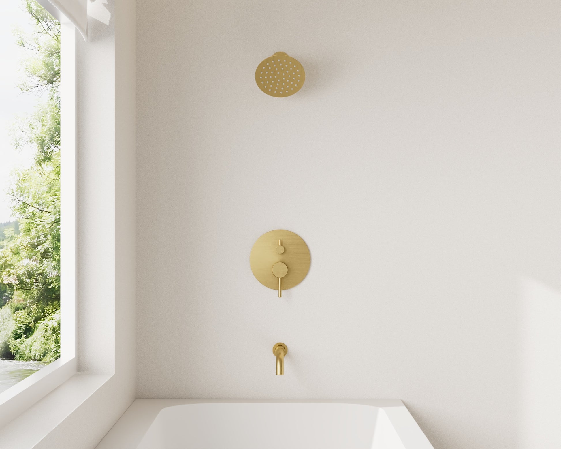 CRANACH Crozet Pressure Balance 6-Inch Round Tub and Shower Trim Kit (Valve Included)