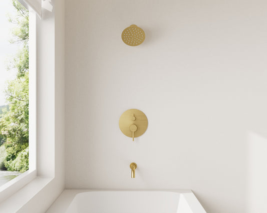 CRANACH Crozet Pressure Balance 6-Inch Round Tub and Shower Trim Kit (Valve Included)