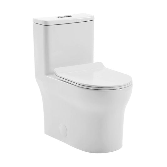 Swiss Madison Burdon One Piece Elongated Toilet Vortex Dual Flush 11 16 gpf