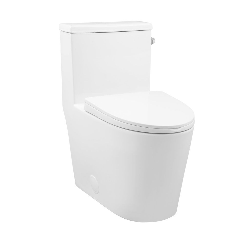Swiss Madison Dreux 12 Rough in 128 GPF Right Flush Elongated Toilet in Glossy White