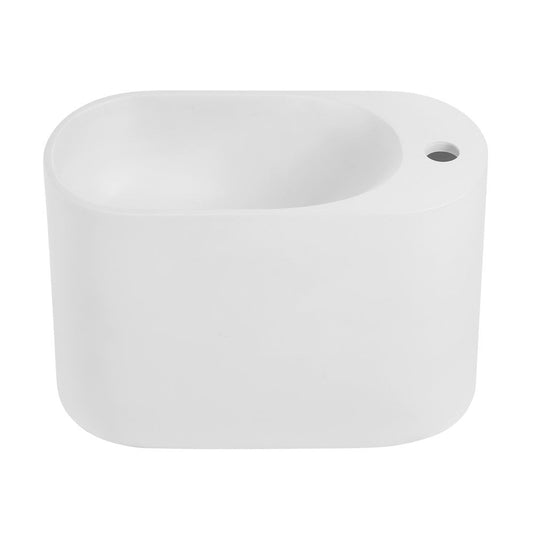 Swiss Madison Terre 18 Right Side Faucet Wall Mount Bathroom Sink in White