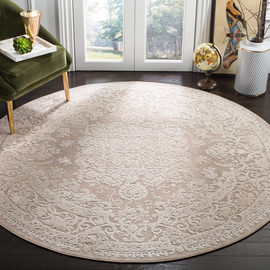 Safavieh Reflection 664A Beige Cream 8 x 8 Round Area rug