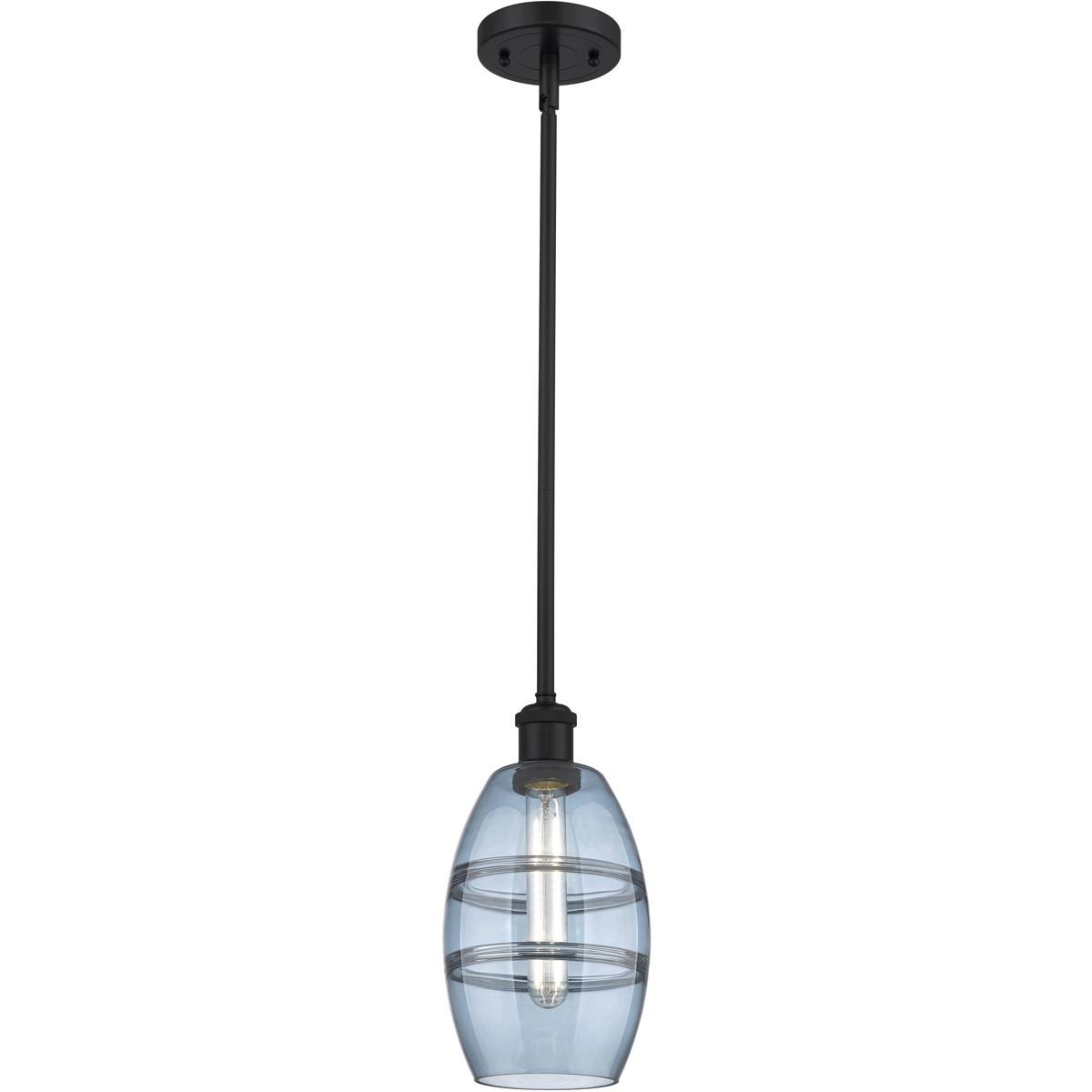 Innovations Lighting  516-1S-BK-G557-6BL Ballston Vaz Mini Pendant Matte Black