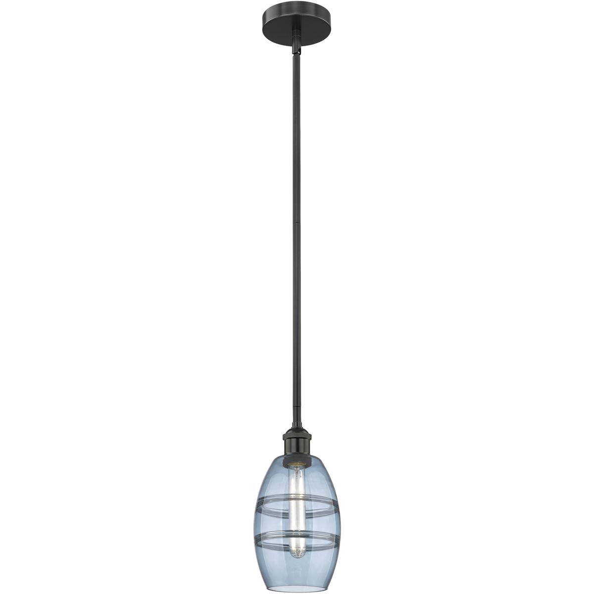 Innovations Lighting  616-1S-BK-G557-6BL Edison Vaz Mini Pendant Matte Black