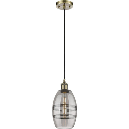 Innovations Lighting  516-1P-AB-G557-6SM Ballston Vaz Mini Pendant Antique Brass