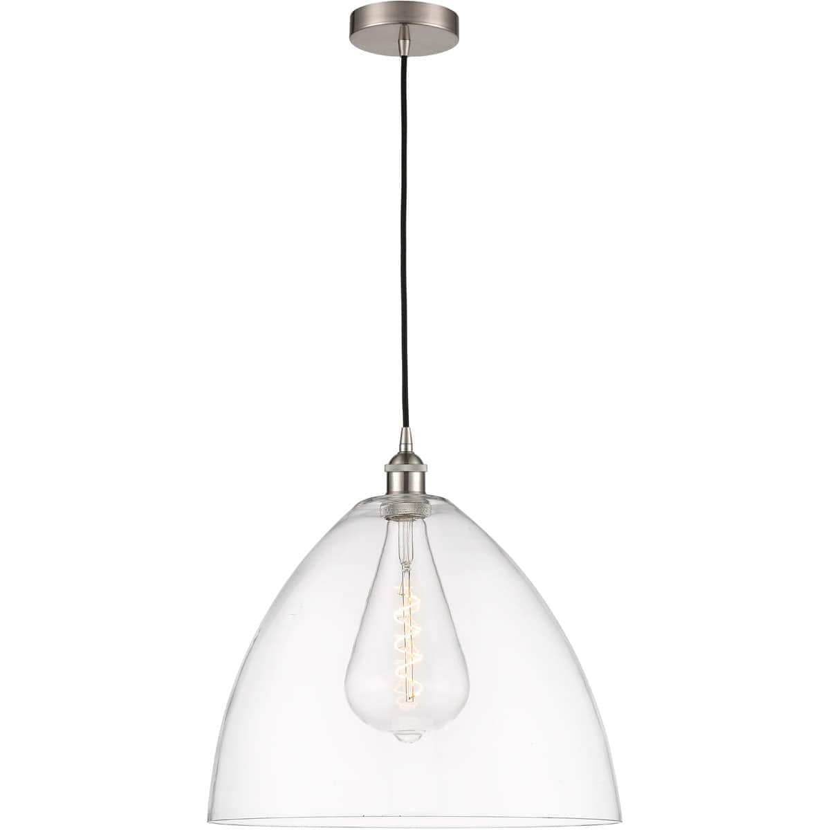 Innovations Lighting  616-1P-SN-GBD-162 Edison Dome Pendant Brushed Satin Nickel