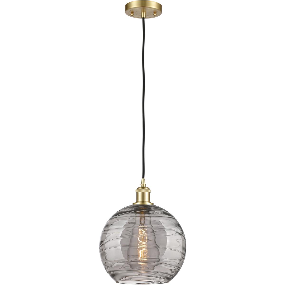Innovations Lighting  516-1P-SG-G1213-10SM Ballston Athens Deco Swirl Mini Pendant Satin Gold