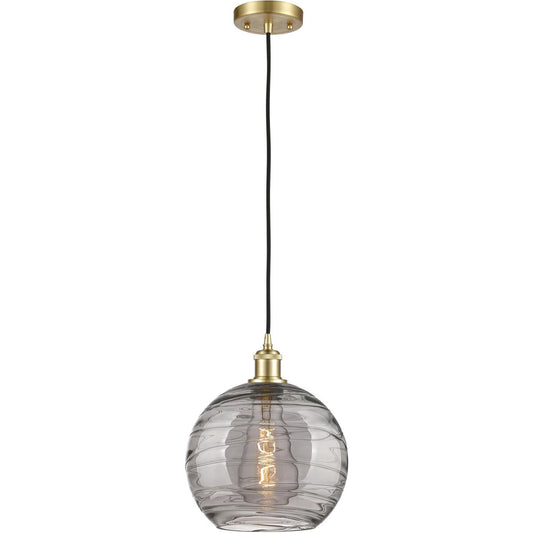 Innovations Lighting  516-1P-SG-G1213-10SM Ballston Athens Deco Swirl Mini Pendant Satin Gold