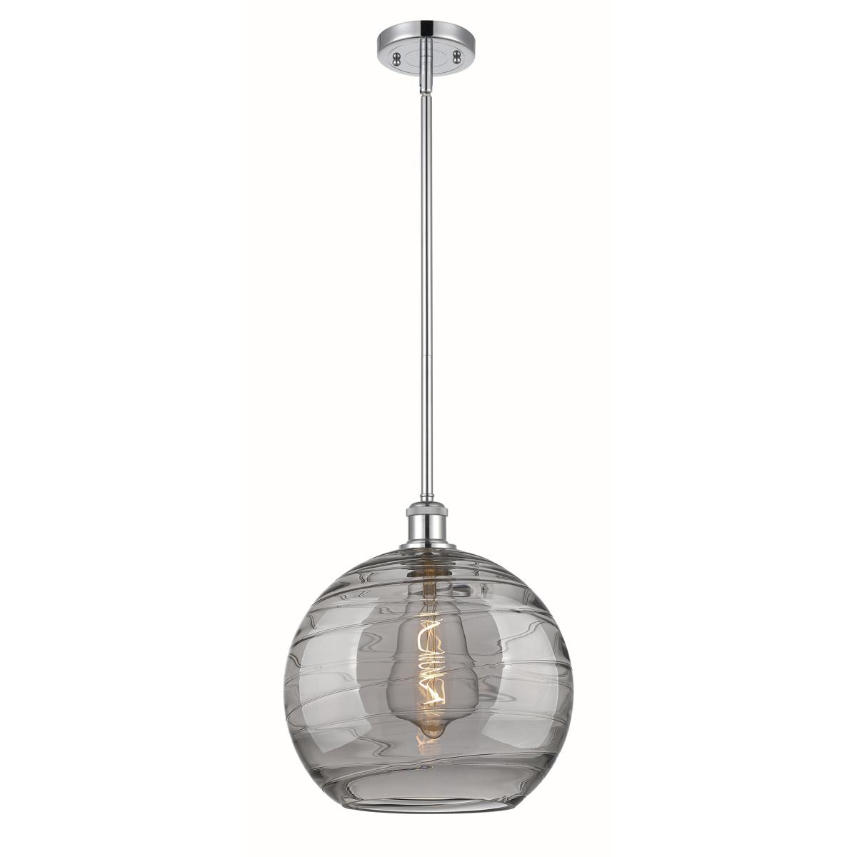 Innovations Lighting  516-1S-PC-G1213-12SM Ballston Athens Deco Swirl Mini Pendant Polished Chrome