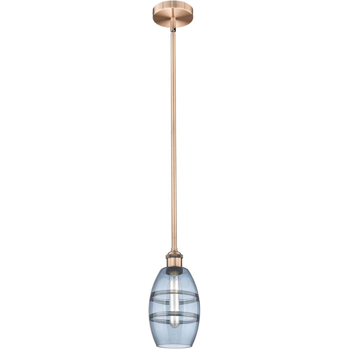 Innovations Lighting  616-1S-AC-G557-6BL Edison Vaz Mini Pendant Antique Copper