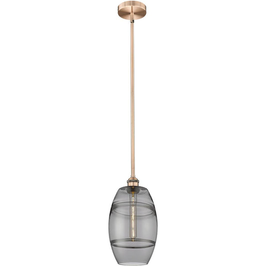 Innovations Lighting  616-1S-AC-G557-8SM Edison Vaz Mini Pendant Antique Copper