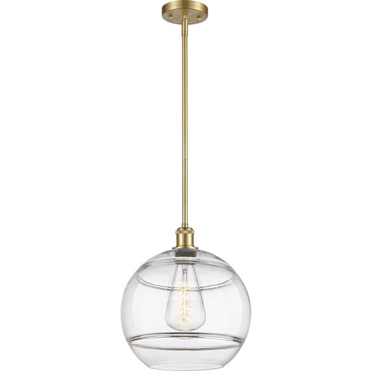 Innovations Lighting  516-1S-SG-G556-12CL Ballston Rochester Mini Pendant Satin Gold