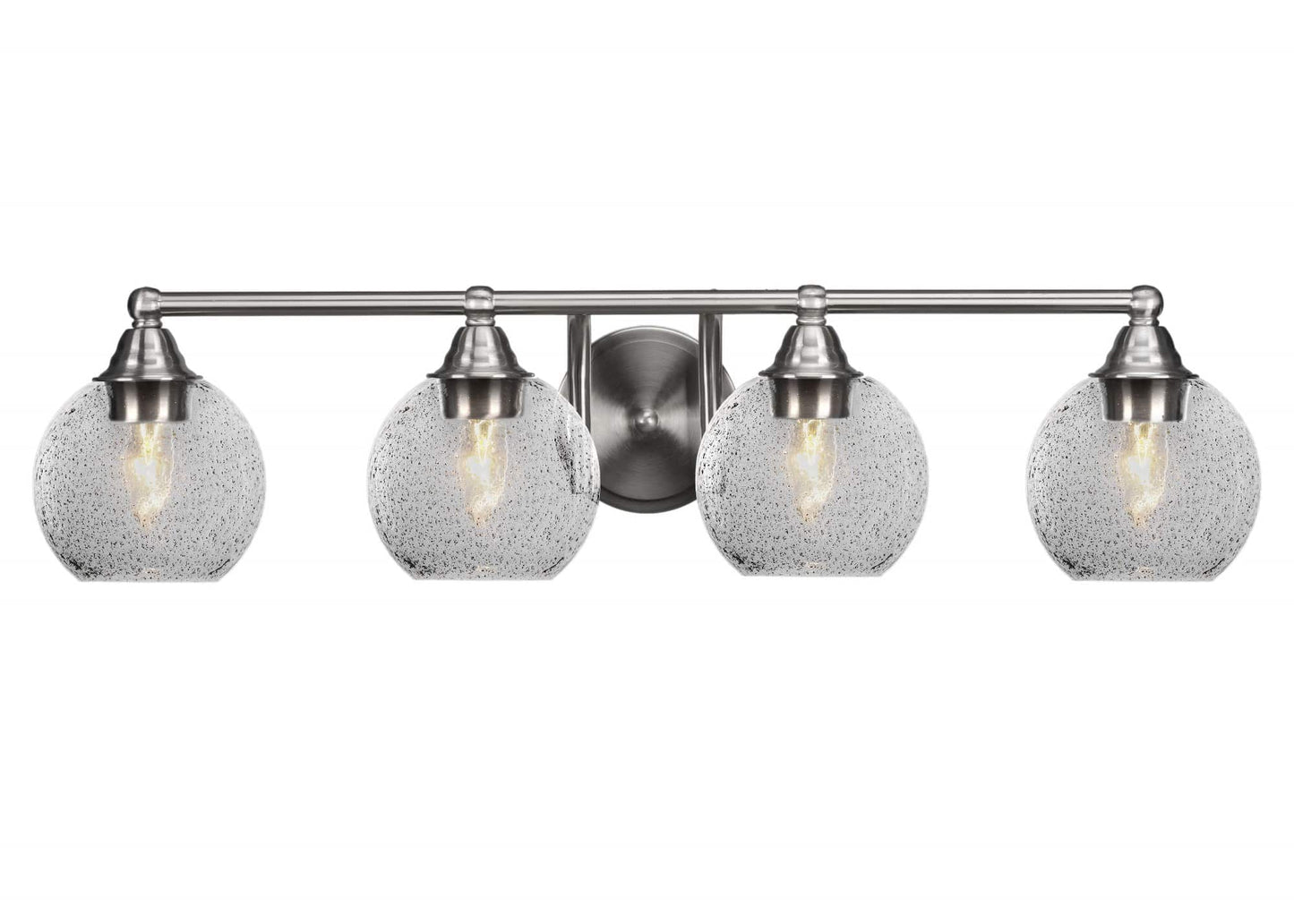 Toltec Paramount Brushed Nickel  -  Glass/Steel Vanity Light