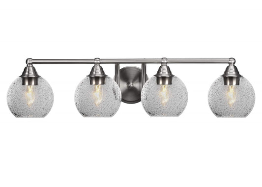 Toltec Paramount Brushed Nickel  -  Glass/Steel Vanity Light