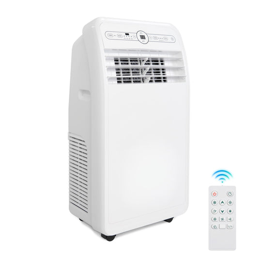 Elexnux 7500 BTU DOE 115-Volt Vented Medium Room Portable Air Conditioner with Heater, Remote Included