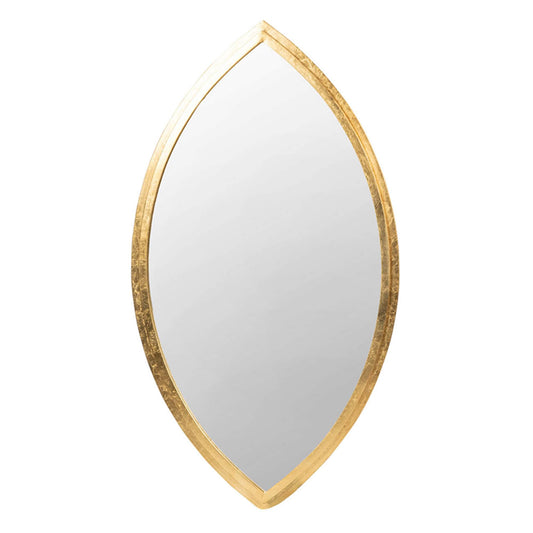 Bybafun 23.7-in W x 42.8-in H Irregular Gold Framed Wall Mirror