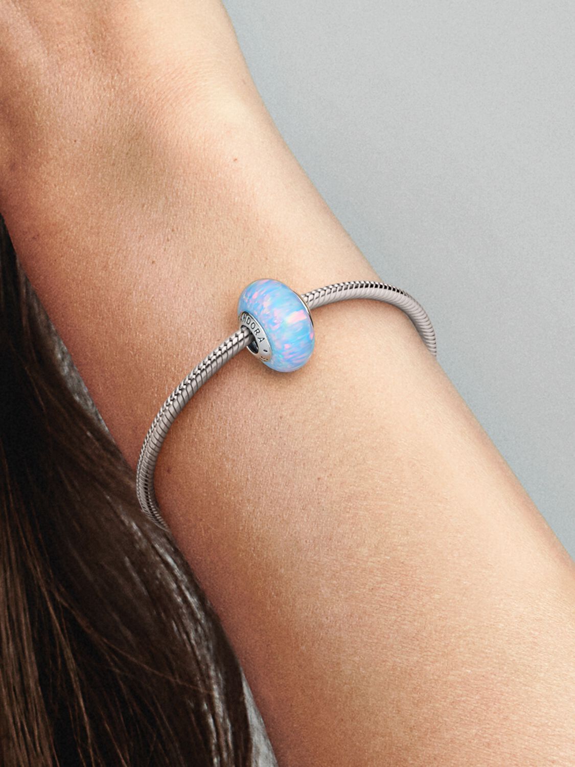 Opalescent Ocean Blue Charm - Sterling Silver - 791691C01