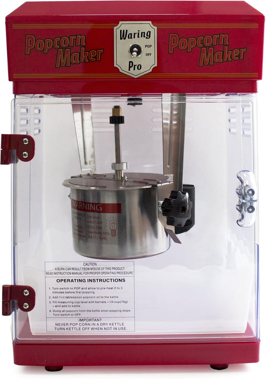 Waring Pro WPM25 Professional Popcorn Maker, Red