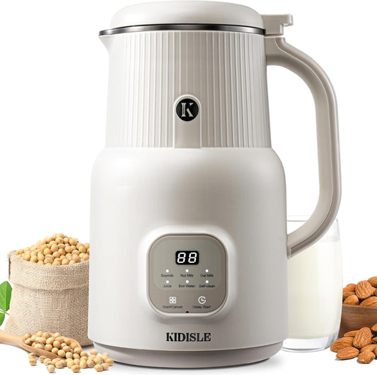6 in 1 Automatic Nut Milk Maker Blender, 20oz Homemade Coconut, Soy, Oat, Almond, Plant Based Milks and Non-Dairy Beverages with Delay Start/Keep Warm/Boil Water/Self-Cleaning, Cream