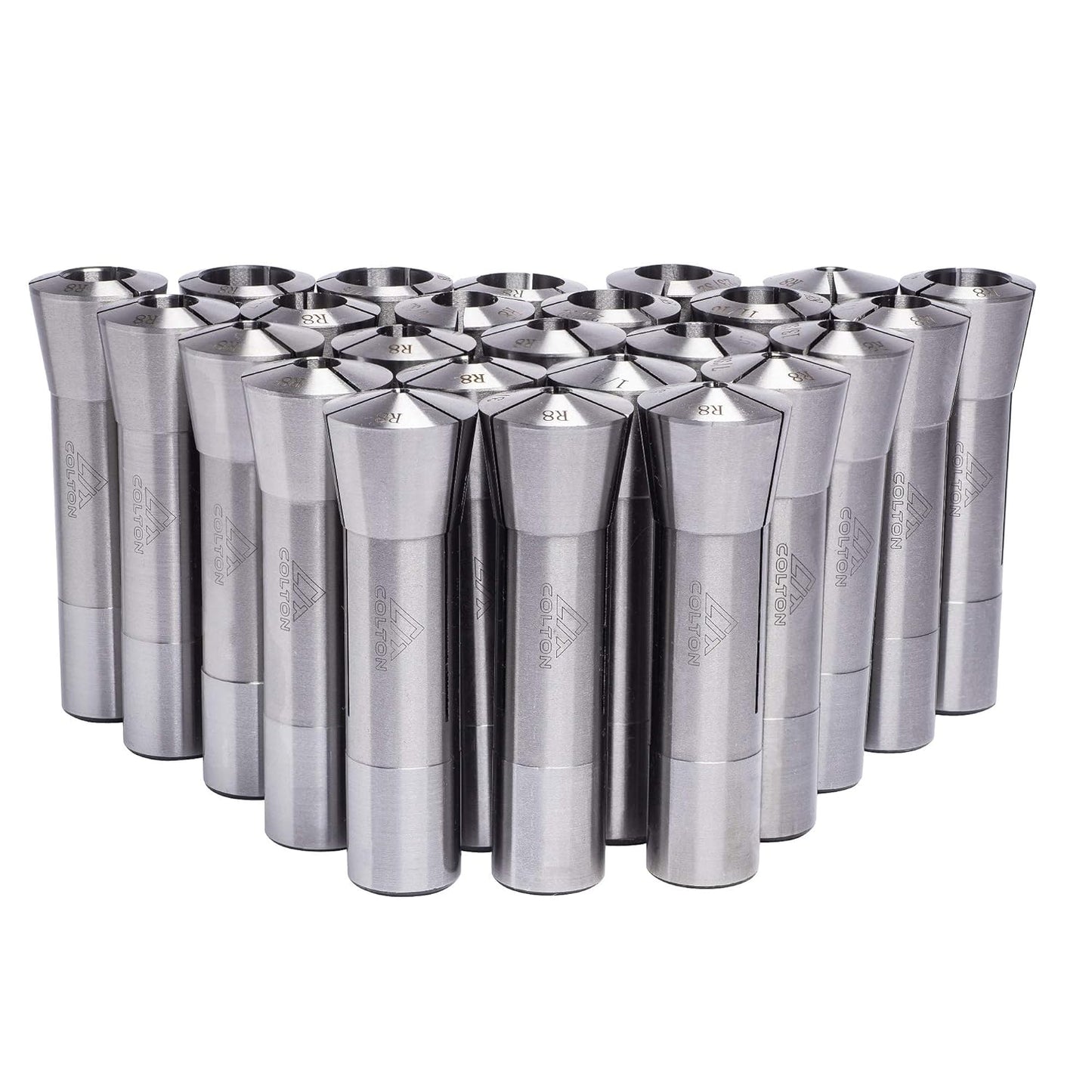25 Piece Ultra Precision R8 Round Collet Set 0.0005" TIR