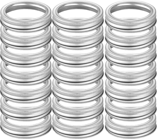 84Pcs Regular Mouth Mason Jar Canning Rings, Durable & Rustproof Tinplate Metal Bands for Mason Jar (Silver\/70 MM) (Silver, 84 PCS Regular Mouth Rings)